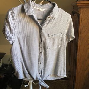 Blue and White Shirt